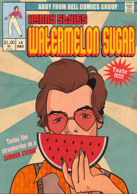 harry-styles-posters-watermelon-sugar-taste-it-harry-styles-poster