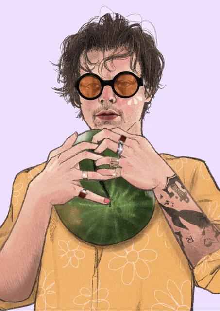 harry-styles-posters-fresh-watermelon-harry-styles-poster