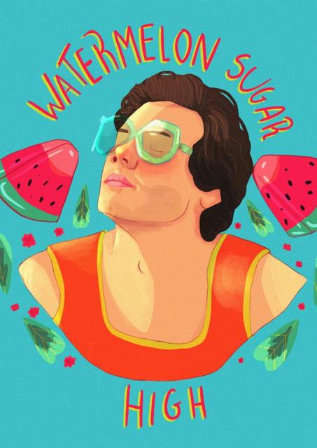 harry-styles-posters-watermelon-sugar-high-harry-styles-poster