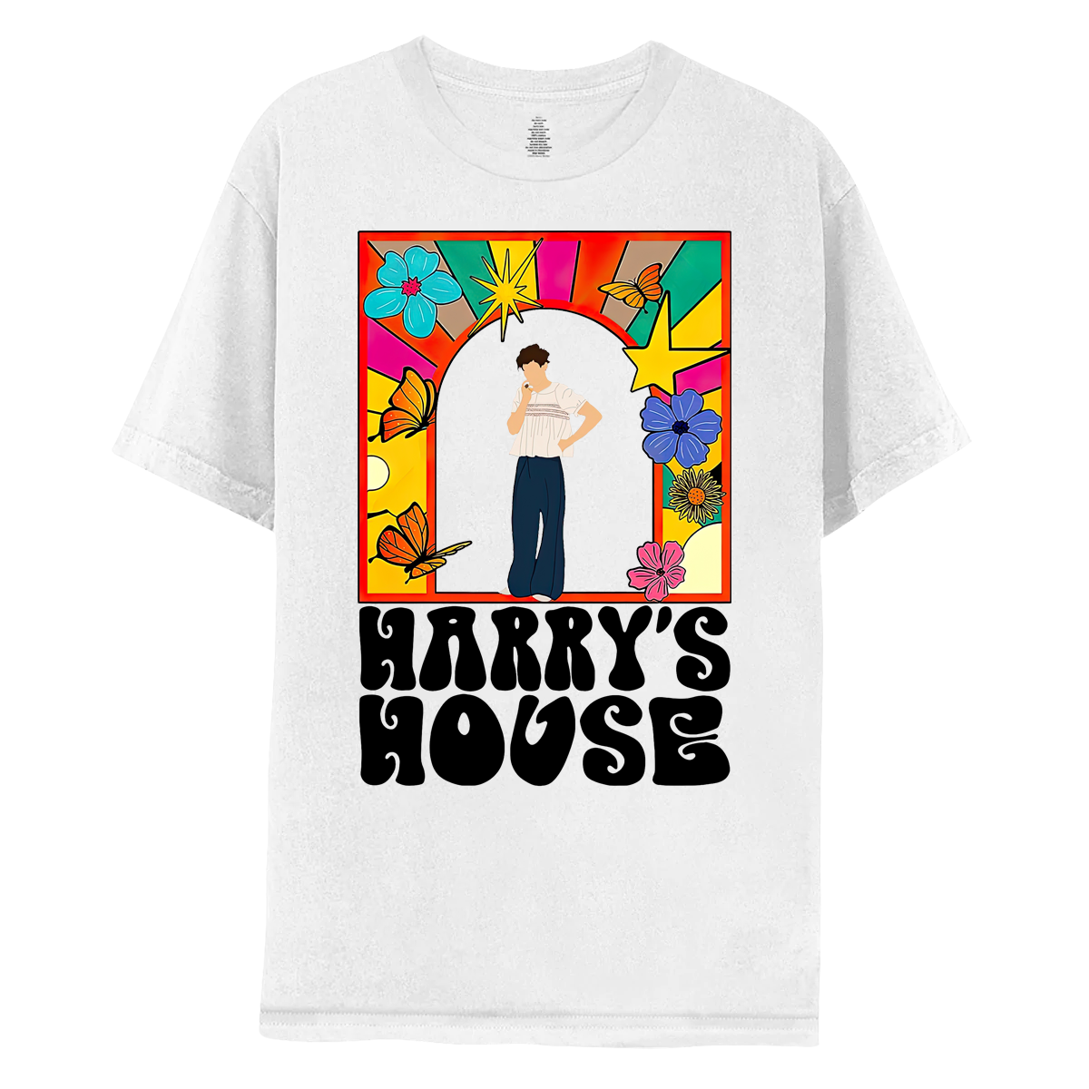 Harrys House Floral White T Shirt - Harry Styles Store
