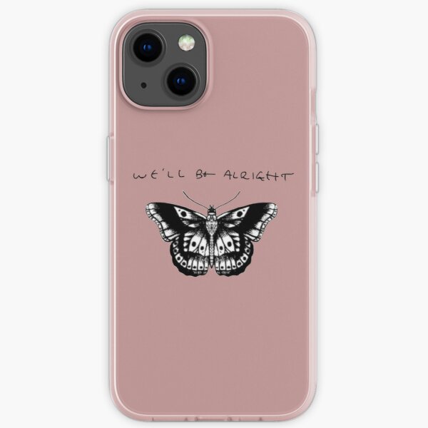 We'll Be Alright Harry Styles Handwriting and Butterfly Tattoo Sticker Pink iPhone Soft Case RB2103 product Offical harry styles Merch