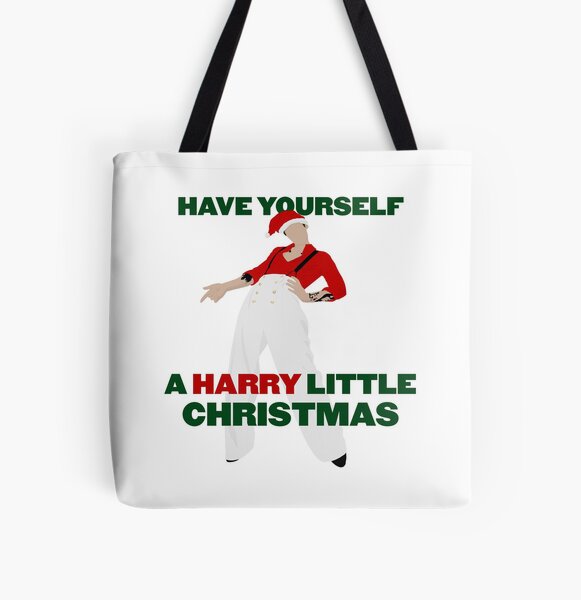 Have Yourself a Harry Little Christmas - Green and Red Text All Over Print Tote Bag RB2103 product Offical harry styles Merch