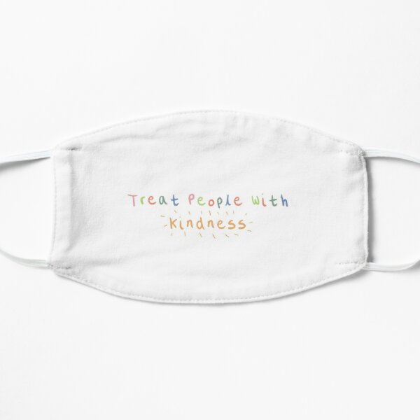 Harry style treat people with kindness Flat Mask RB2103 product Offical harry styles Merch